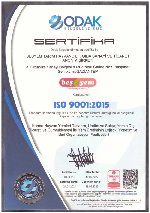 BEŞYEM TARIM HAYVANCILIK GIDA SAN. VE TİC. A.Ş.